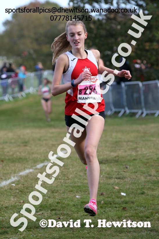 Junior women, 2016 National Cross Cpuntry Relays, Berry Hill Park, Mansfield. Photo: David T. Hewitson/Sports for All Pics